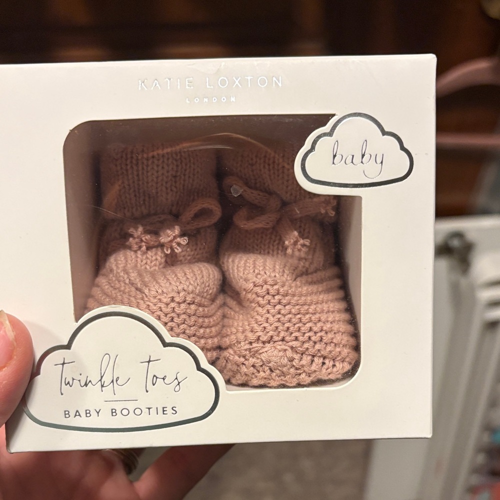 Katie Loxton Pink Baby Booties